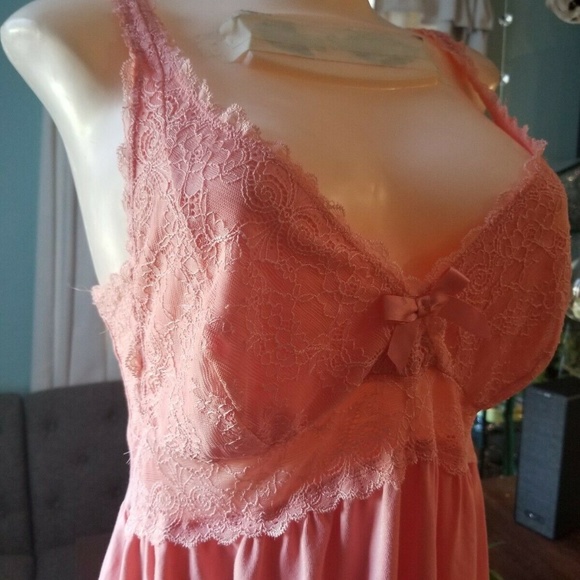 Chanteuse Intimates Peach Babydoll Nightie Large - Picture 2 of 8